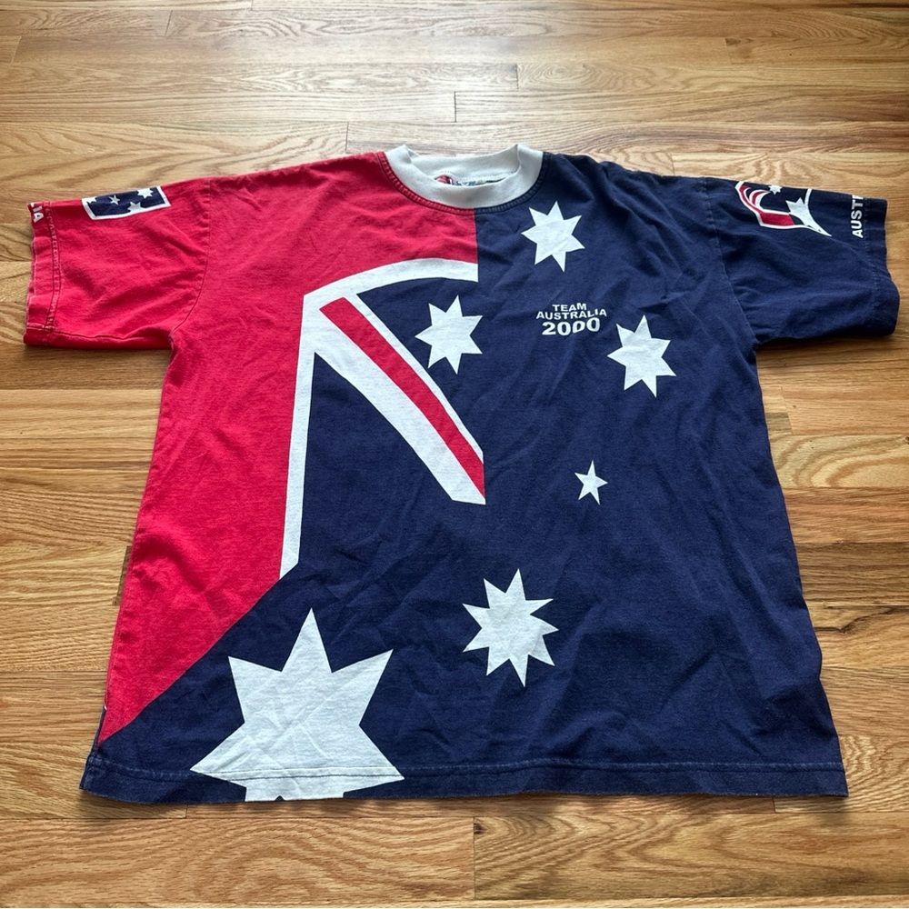 Australia Flag Vintage All Over Print 2000s Y2K Sport Team Size XL